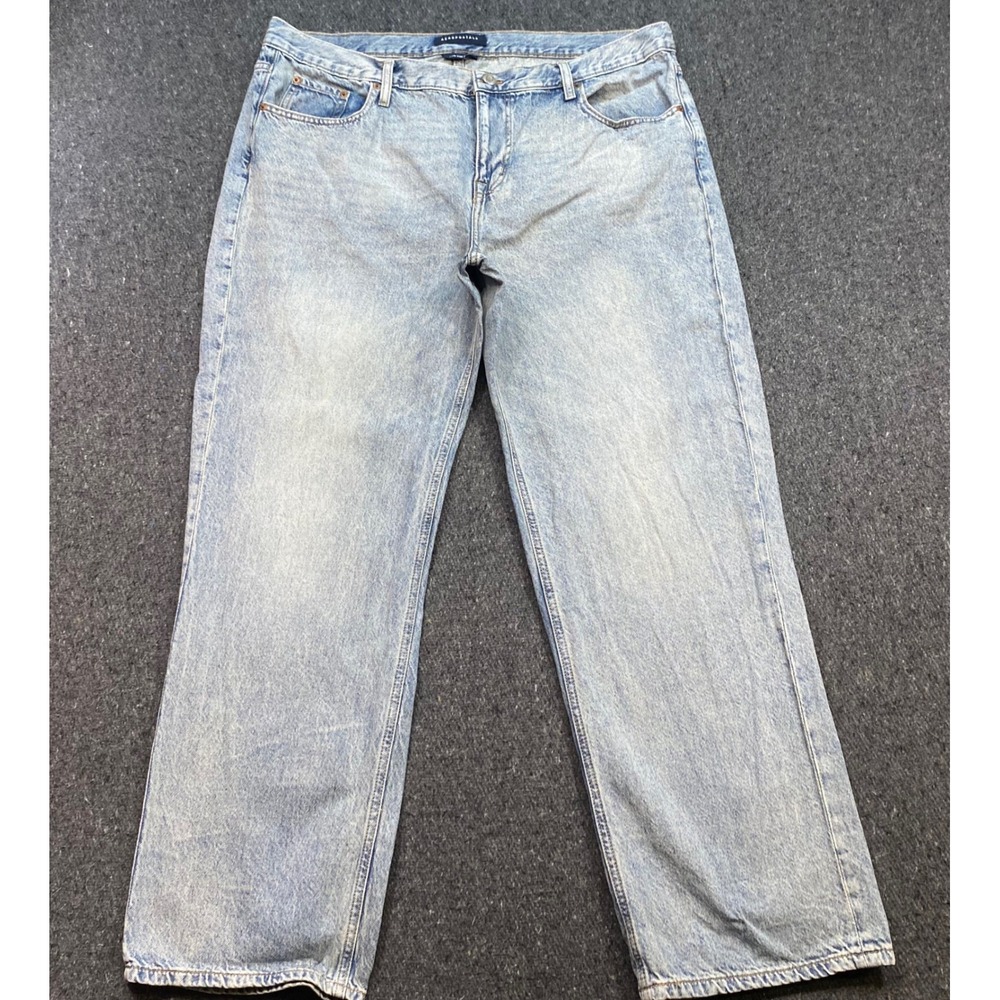 Aeropostale Low Rise Baggy Jeans Sz 18 Blue Y2K Skater Wide Leg Light Wash Denim